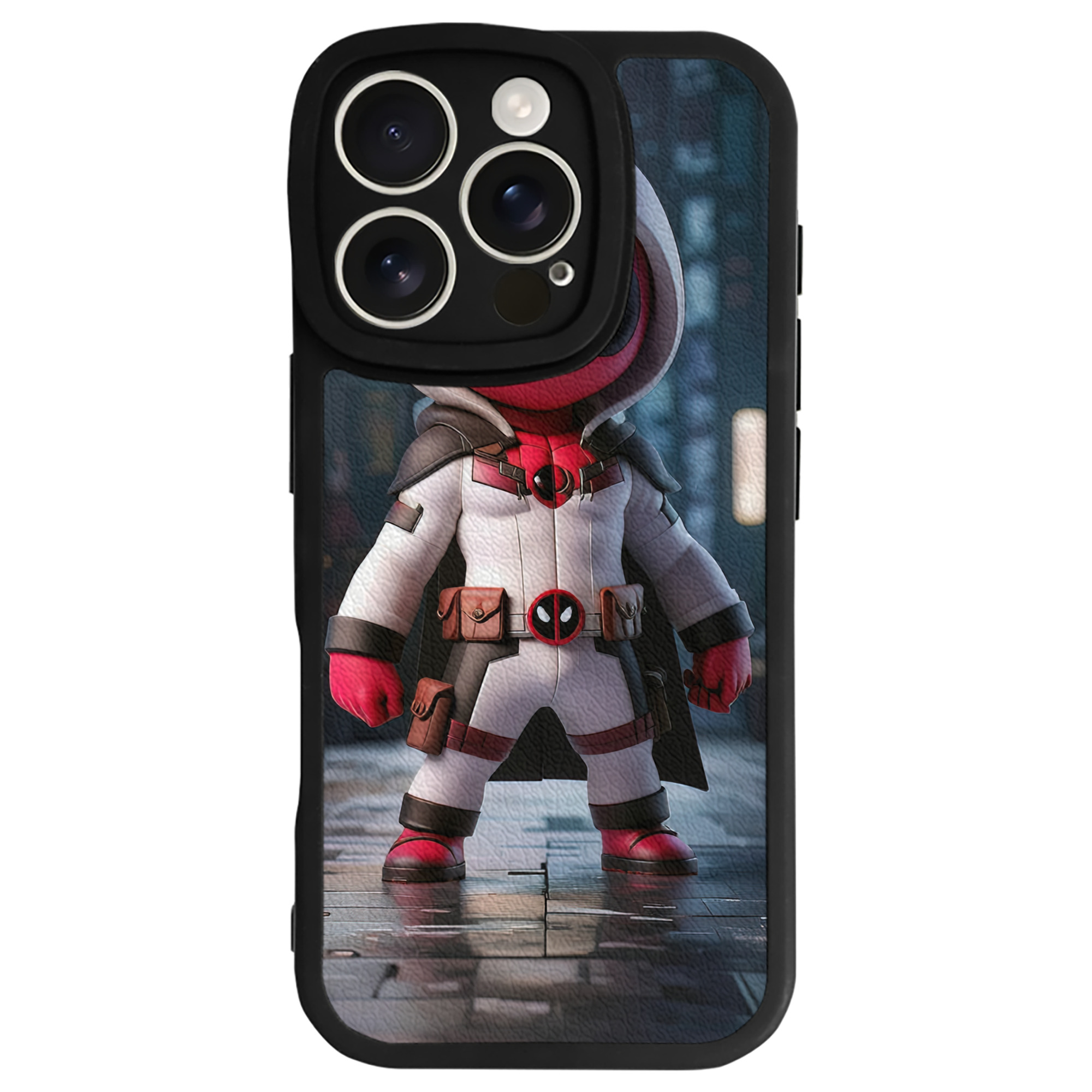 （画像用） Deadpool デッドプール 【iPhone 16シリーズ対応】シリコンスマホケース（レザー調） 材質：シリコン